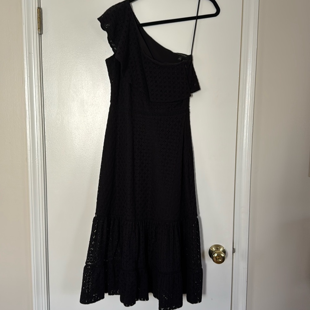 One shoulder eyelet Banana Republic dress
